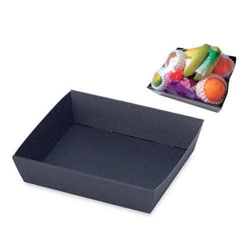 ヤマニパッケージ 紙トレー L-2038B 黒紙トレー(特大) 235×205×55mm 1