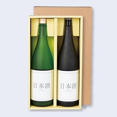 日本酒・焼酎用ギフト箱 K-284 一升瓶ろうけつ柄 2本入 403×222×108mm 1ケース40枚入 ヤマニパッケージ