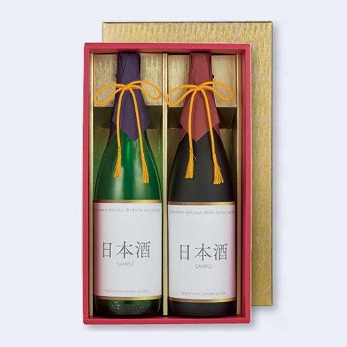 日本酒・焼酎用ギフト箱 K-725B 一升瓶2本和紙 400×232×110mm 1ケース40枚入 ヤマニパッケージ