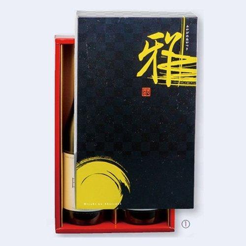 ヤマニパッケージ 日本酒・焼酎用ギフト箱 K-1493 格子柄(みやび)太