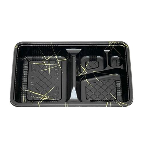 弁当容器 M-51 閃光黒 本体蓋セット 222×143×30mm 1ケース800枚入 エフピコチューパ