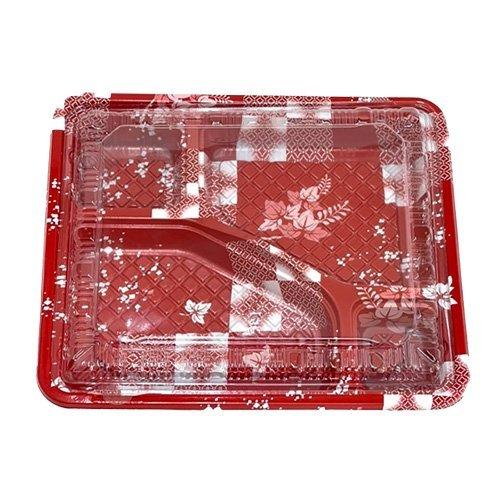 弁当容器 CY-2-1 ゆたか赤 本体蓋セット 240×202×34mm 1ケース400枚入 CP520504 エフピコチューパ