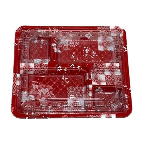 弁当容器 CY-2-2 ゆたか赤 本体蓋セット 240×202×34mm 1ケース400枚入 CP520507 エフピコチューパ