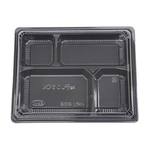 エフピコチューパ - 弁当容れもの 松花堂 202 黒 本体蓋仕掛ける 238×189×31粍 1容れもの400枚入 使い捨て弁当箱、紙バック-弁当箱、水筒-キッチン、日用品、文具
