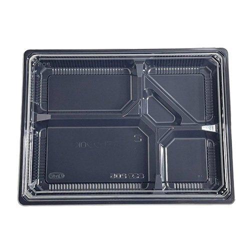 弁当容器 松花堂 205 黒 本体蓋セット 284×214×31mm 1ケース400枚入 エフピコチューパ