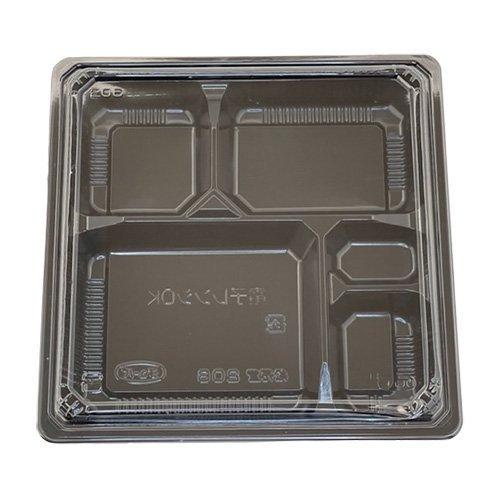 弁当容器 松花堂 206 黒 本体蓋セット 205×205×31mm 1ケース600枚入 エフピコチューパ