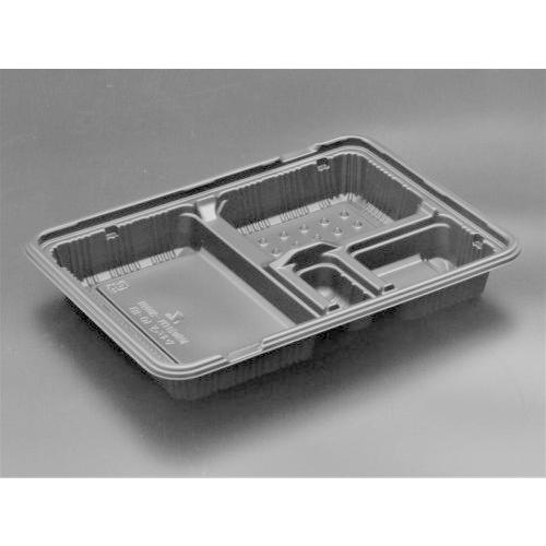 弁当容器 バイオデリカ やすらぎ 10-1 B 黒 本体のみ 235×174×34mm 1ケース400枚入り リスパック