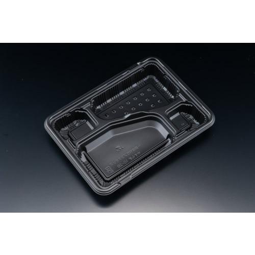 弁当容器 バイオデリカ やすらぎ 10-2 B 黒 本体のみ 235×174×34mm 1ケース400枚入り リスパック