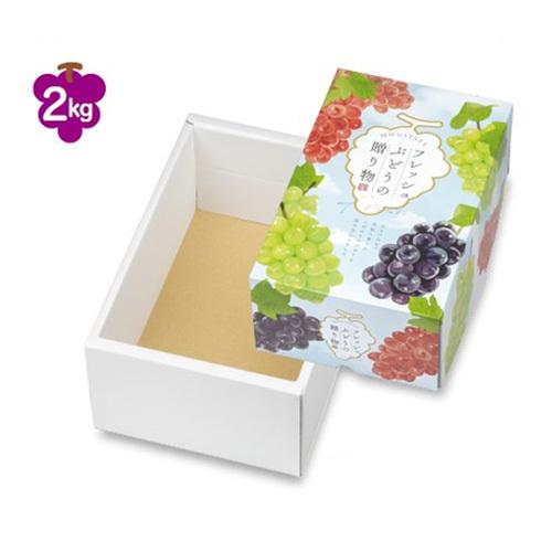 ヤマニパッケージ ぶどう箱 L-2517 フレッシュぶどうの贈り物 深口 2kg