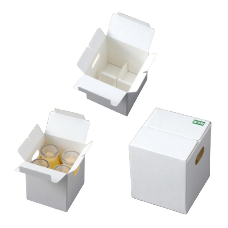 モテアンジュ　新品未使用６箱+４本おまけ ヤマニパッケージ プリン箱 20-268 エコ牛乳瓶90cc 4本箱 110×105