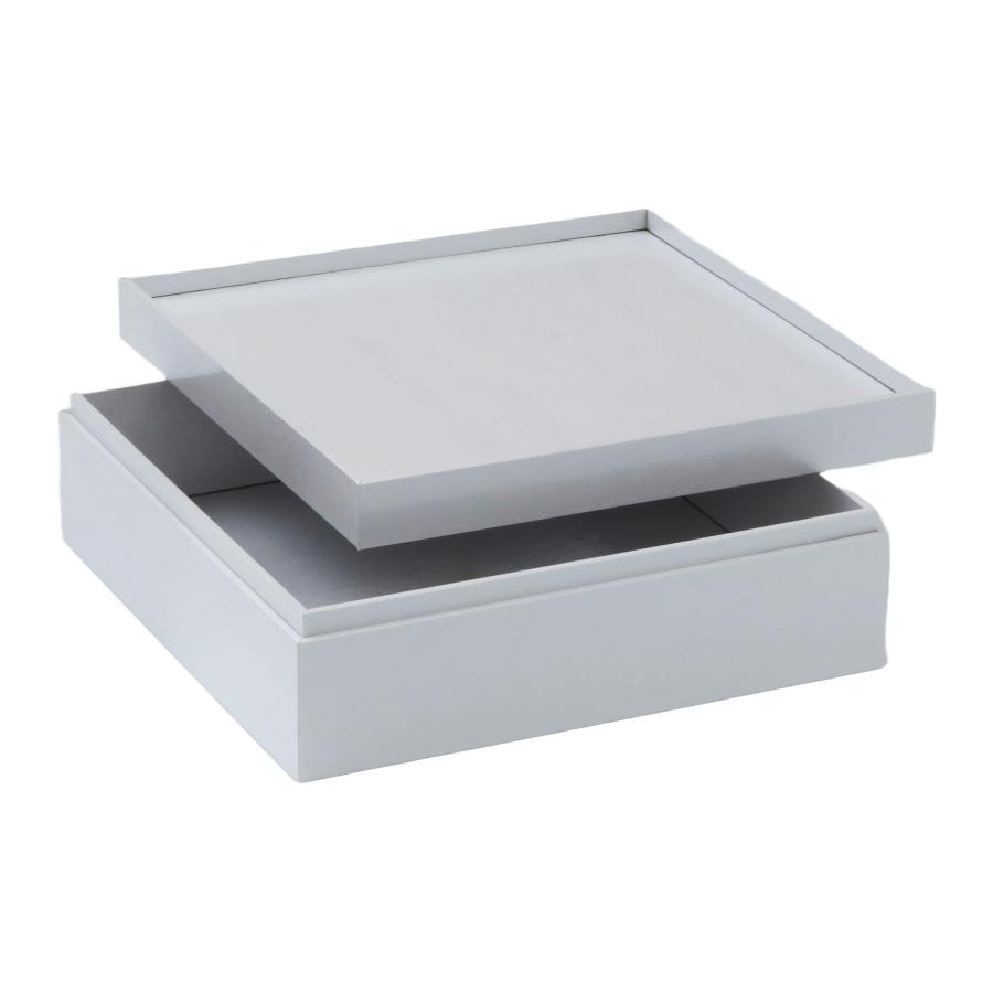 くるみ紙重箱 6.5寸 白 1段重セット 204×204×47mm 1ケース30組 アライ