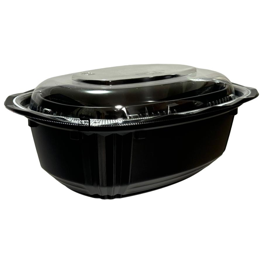 エフピコチューパ 丼容器 CY-丼 小判大N 黒 中皿嵌合蓋セット 213×163