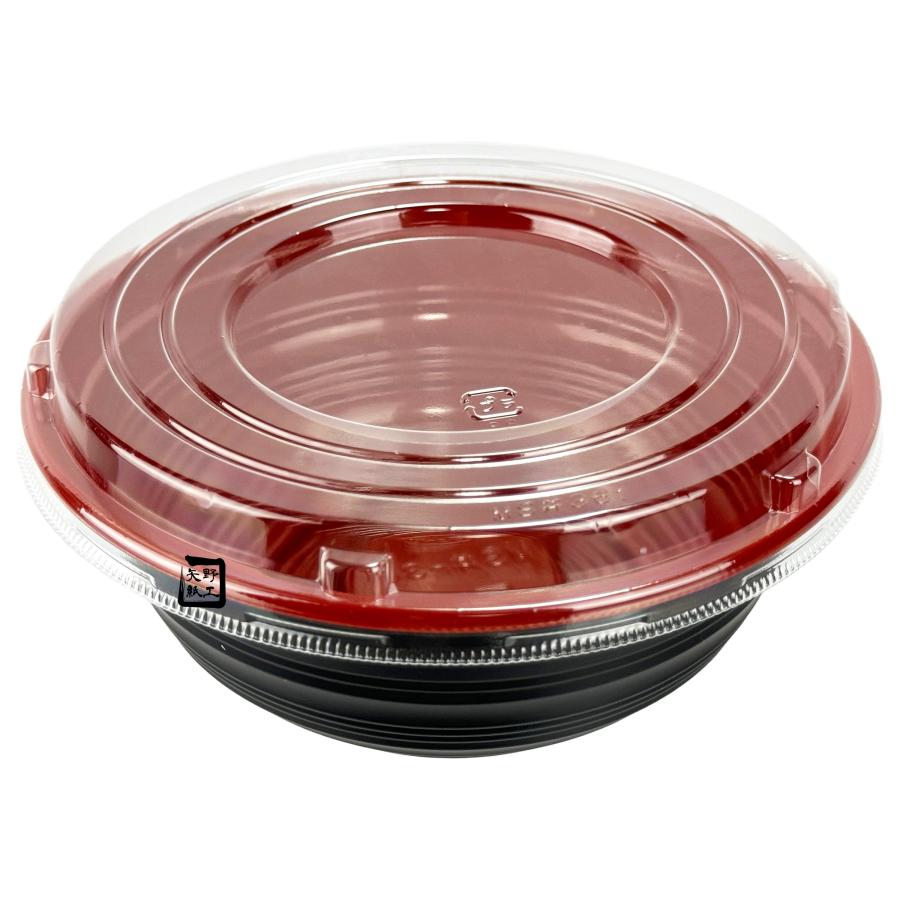 エフピコチューパ 丼容器 MS丼-361 うるし赤 嵌合蓋セット(AP-361/JC