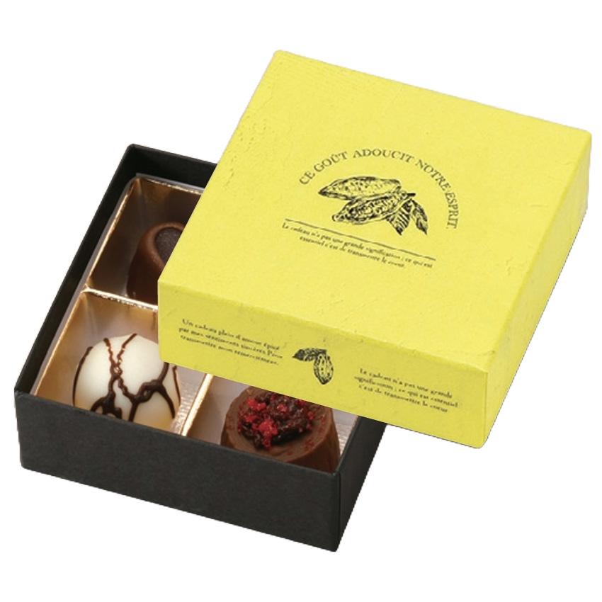 ヤマニパッケージ チョコレートボックス 20-2504 コロレ 4個用
