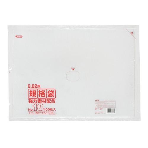 ジャパックス LD規格ポリ袋 0.02mm厚 No.18 KN18 380×530mm 1ケース2500枚入り 爆買