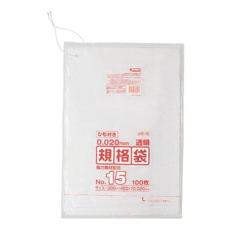 ジャパックス - LD判定基準ポリ袋 0.02粍厚 No.15紐付き KR15 300×450粍 1容れもの4000枚入り口・入口 掃除用具-ゴミ袋、ポリ袋、レジ袋-キッチン、日用品、文具