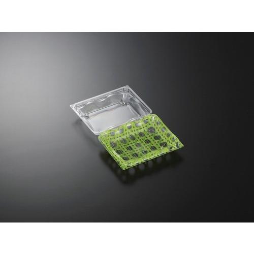 嵌合フードパック リップル15-12 ラタンGN 148×119×46mm 1ケース1200枚入 中央化学