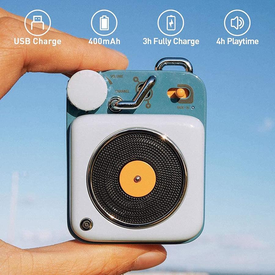 Muzen BUTTON ポータブルスピーカー ブルートゥース スピーカー Bluetooth 4.2 USB充電 8時間連続再生 コンパクト 青 | MUZEN | 01