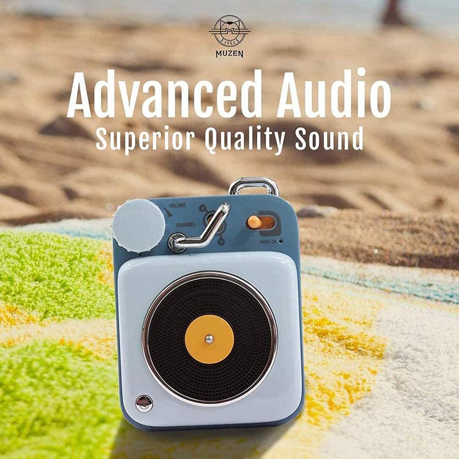 Muzen BUTTON ポータブルスピーカー ブルートゥース スピーカー Bluetooth 4.2 USB充電 8時間連続再生 コンパクト 青 | MUZEN | 07