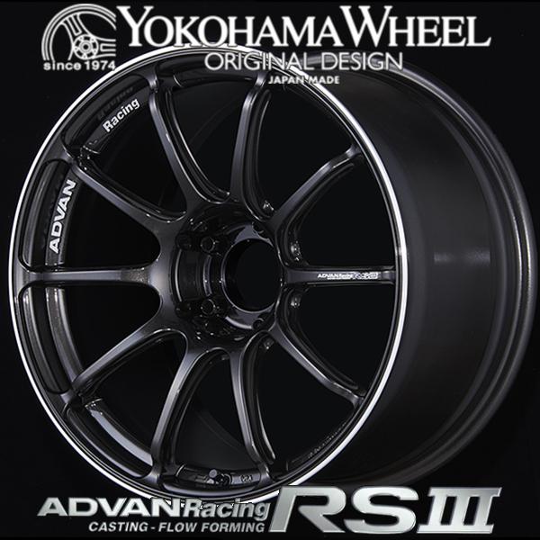 アドバン レーシング RS3 アルミホイール 19×8.0J　5/114.3　+45 ブラックガンメタリック&リング V4222｜howars