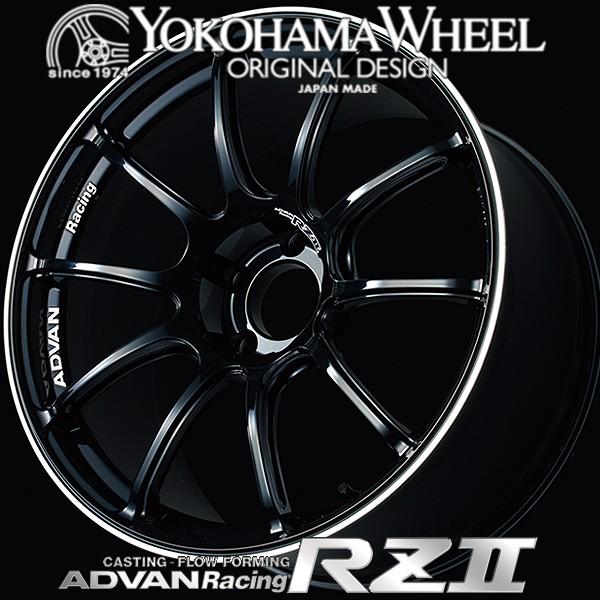 アドバン レーシング RZ2 RZII 輸入車用 アルミホイール 17×7.0J　4/100　+42 M14 レーシンググロスブラック&リング V1752