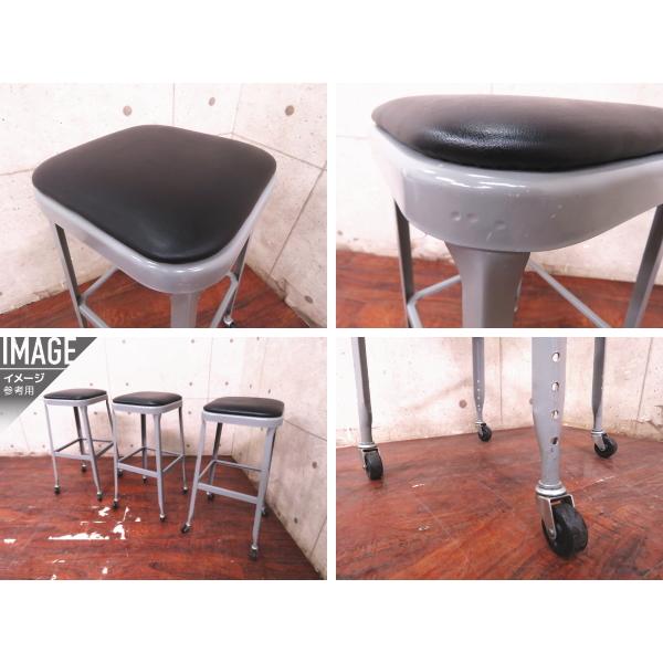 LYON/リオン FACTORY STOOL/ファクトリースツール/AURORA,ILL/PFS取扱い/工業系/インダストリアル/キャスター付 ...