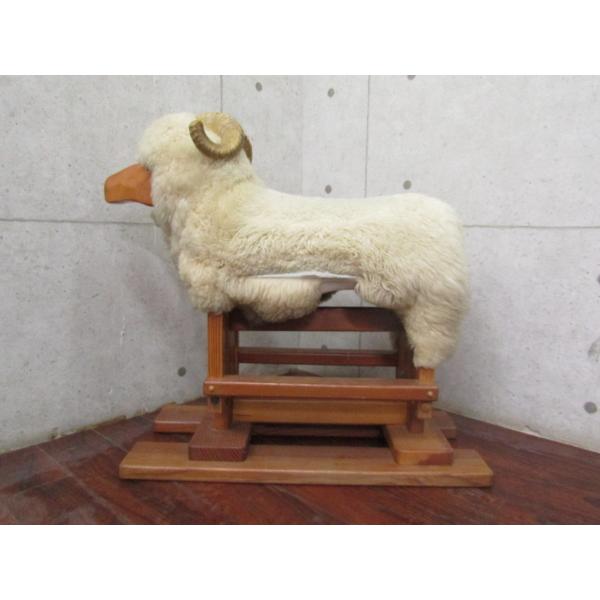 ROCKING RAM COMPANY 稀少! オーストラリアヴィンテージ sheep fur 無垢材 木羊/ロッキングラム smm5547m ...