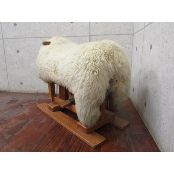 ROCKING RAM COMPANY 稀少! オーストラリアヴィンテージ sheep fur 無垢材 木羊/ロッキングラム smm5548m ...