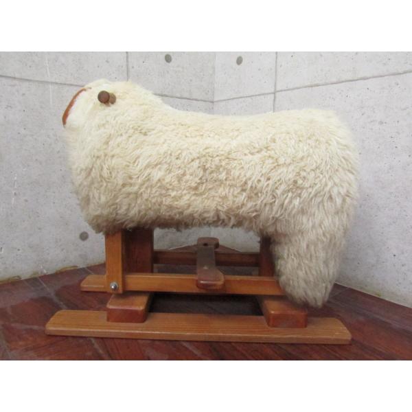 ROCKING RAM COMPANY 稀少! オーストラリアヴィンテージ sheep fur 無垢材 木羊/ロッキングラム smm5548m ...