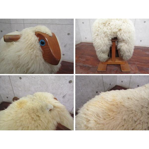 ROCKING RAM COMPANY 稀少! オーストラリアヴィンテージ sheep fur 無垢材 木羊/ロッキングラム smm5548m ...