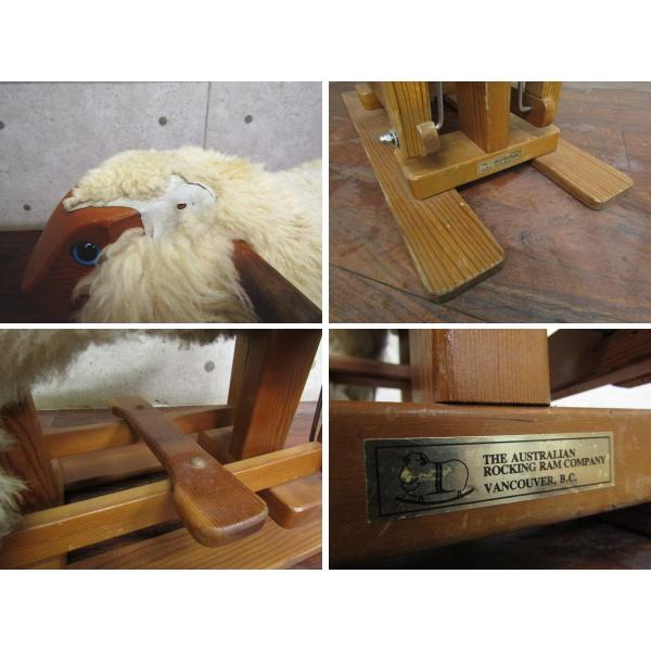 ROCKING RAM COMPANY 稀少! オーストラリアヴィンテージ sheep fur 無垢材 木羊/ロッキングラム smm5548m ...