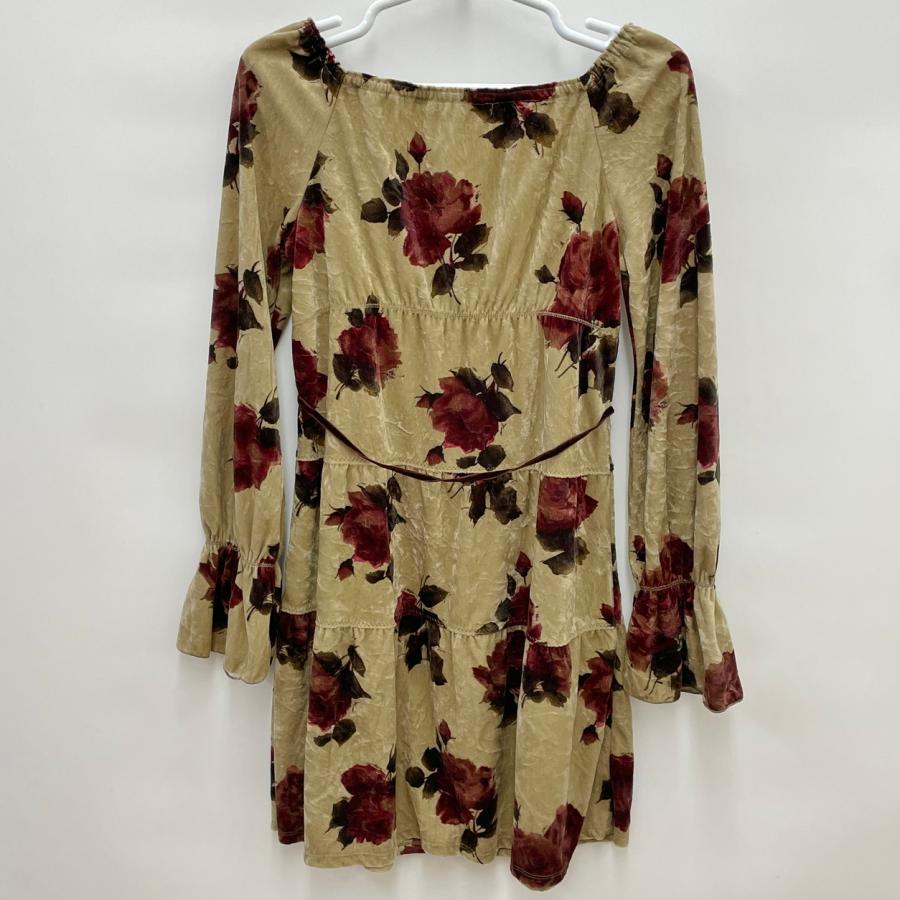 L'EST ROSE 花柄ワンピース ワンピース レストローズ L'EST ROSE M 花柄 長袖 : ハウマッチ