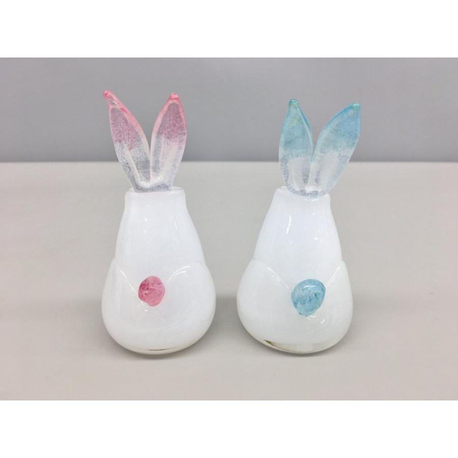 置物 ペア ウサギ フラワーベース 高さ約10cm 2407LS220 |  | 01