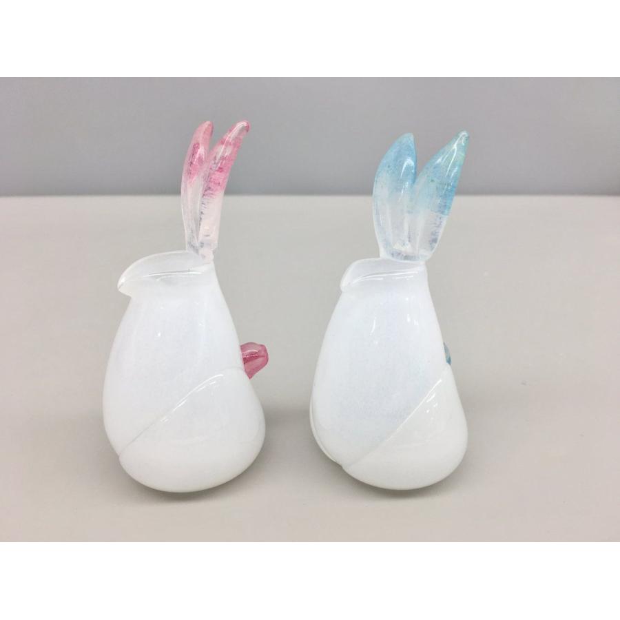 置物 ペア ウサギ フラワーベース 高さ約10cm 2407LS220 |  | 02