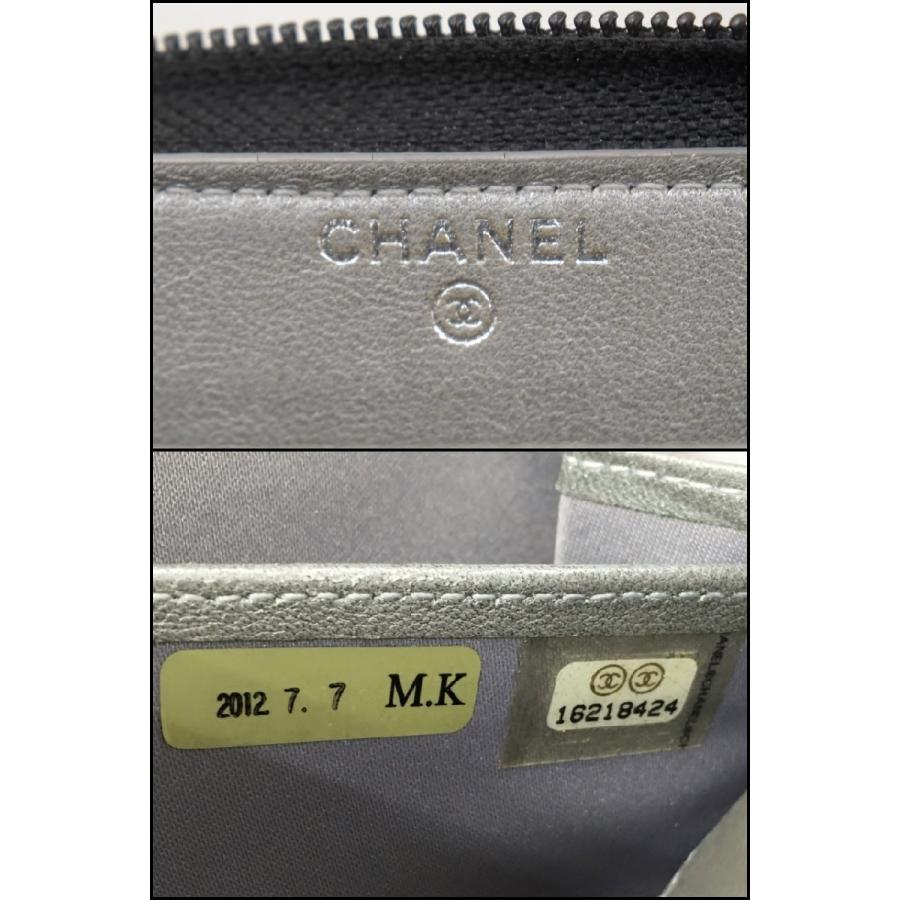 シャネル CHANEL 長財布 カメリア ブラック ラウンドファスナー