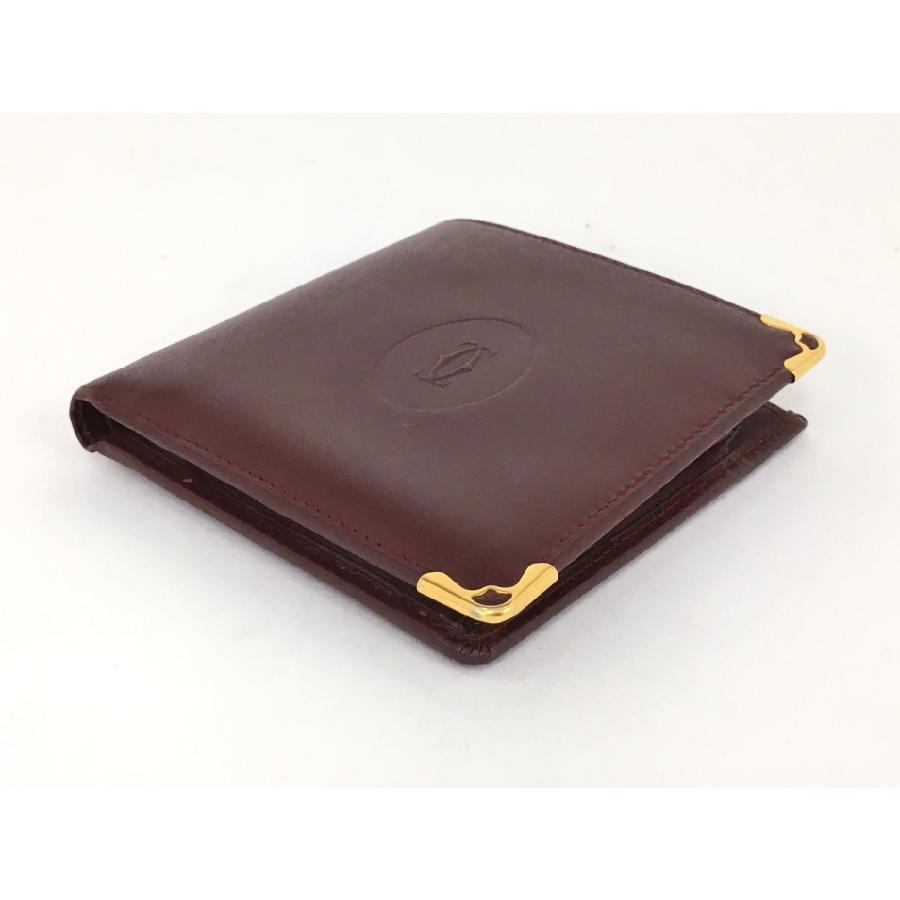 カルティエ Cartier 二つ折り財布 箱付き マストライン 2508LA005