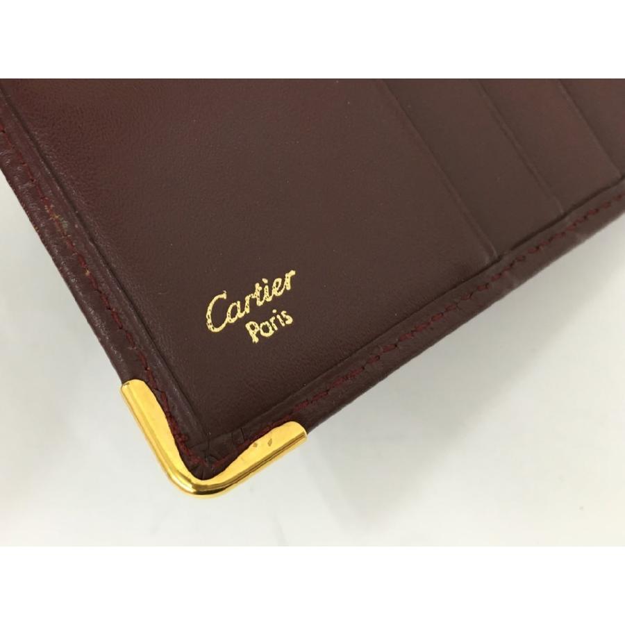 カルティエ Cartier 二つ折り財布 箱付き マストライン 2508LA005