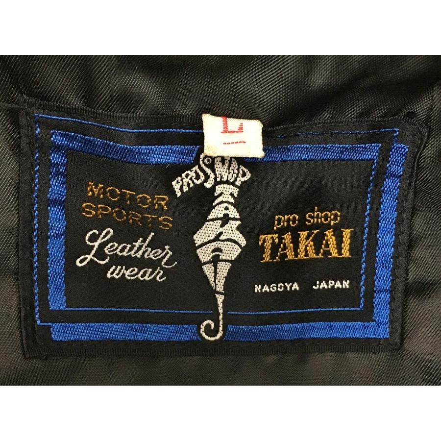 PRO SHOP TAKAI 革ツナギ ブラック Lサイズ プロショップタカイ プロショップTAKAI レーシングスーツ L ブラック