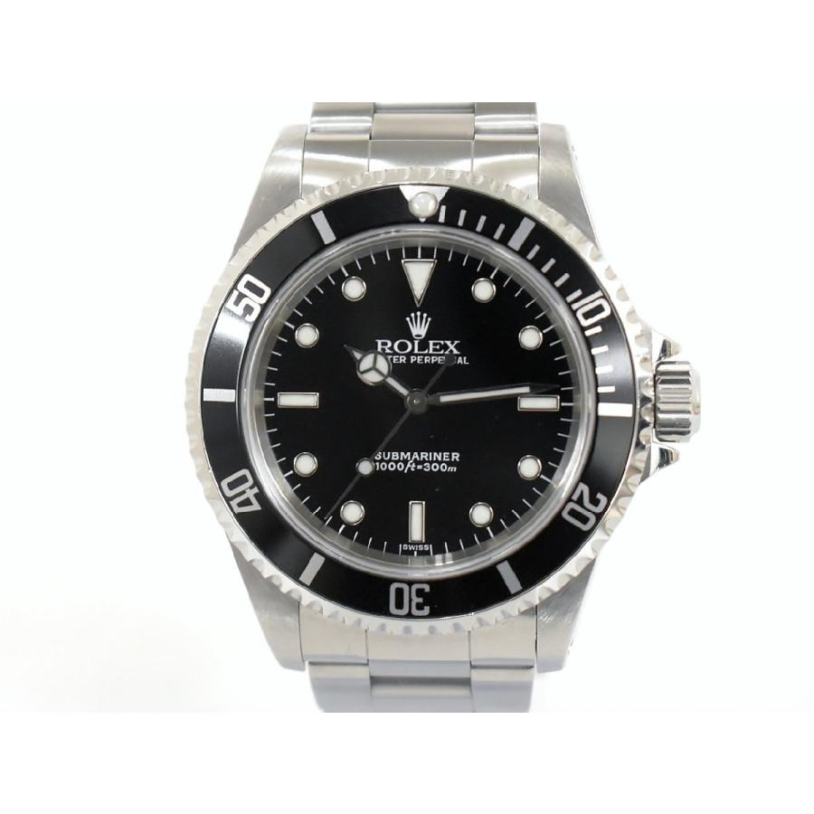 ロレックス ROLEX 腕時計 サブマリーナノンデイト 14060 3000 メンズ 自動巻き SS/サファイアクリスタル 黒文字盤 OH済み → 2509LR044 |  | 02