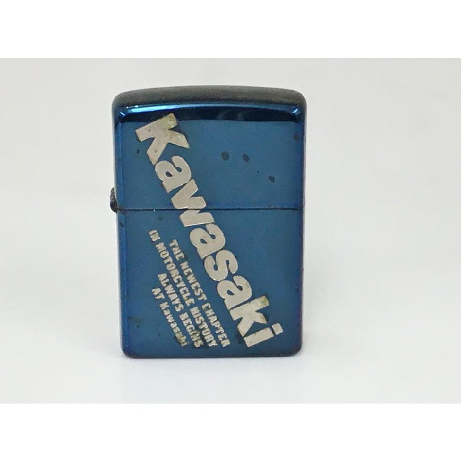 ジッポ ZIPPO オイルライター カワサキ KAWASAKI 2012年製 ブルー