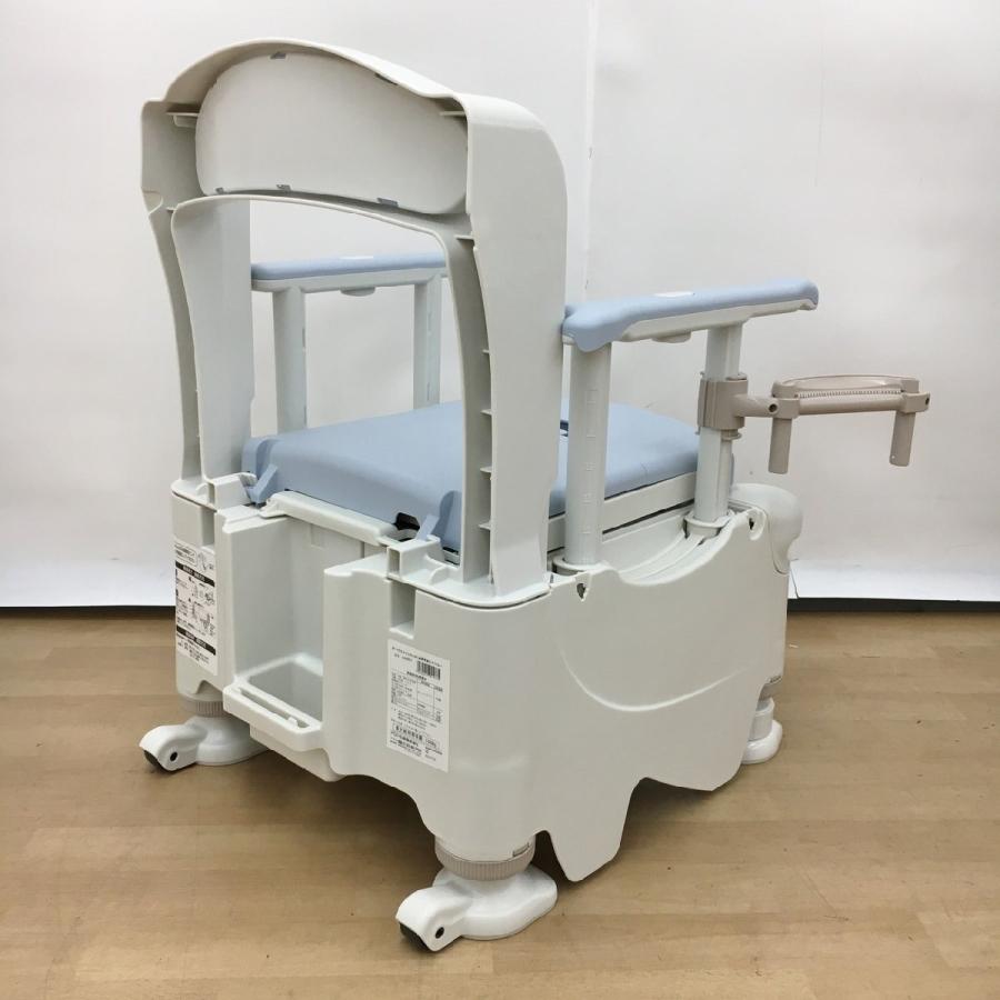 アロン化成 安寿 ポータブルトイレ らくゾウくん FX-30S 標準便座 ミストブルー 未使用 2512LR135_2