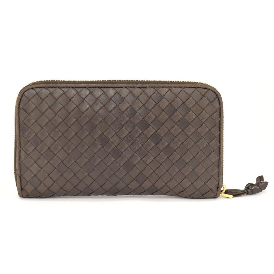ボッテガ・ヴェネタ BOTTEGA VENETA 長財布 イントレチャート ブラウン ラウンドファスナー レザー 箱付き → 2602LA011 |  | 02