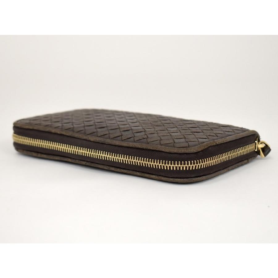ボッテガ・ヴェネタ BOTTEGA VENETA 長財布 イントレチャート ブラウン ラウンドファスナー レザー 箱付き → 2602LA011 |  | 03