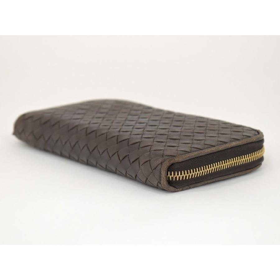 ボッテガ・ヴェネタ BOTTEGA VENETA 長財布 イントレチャート ブラウン ラウンドファスナー レザー 箱付き → 2602LA011 |  | 04