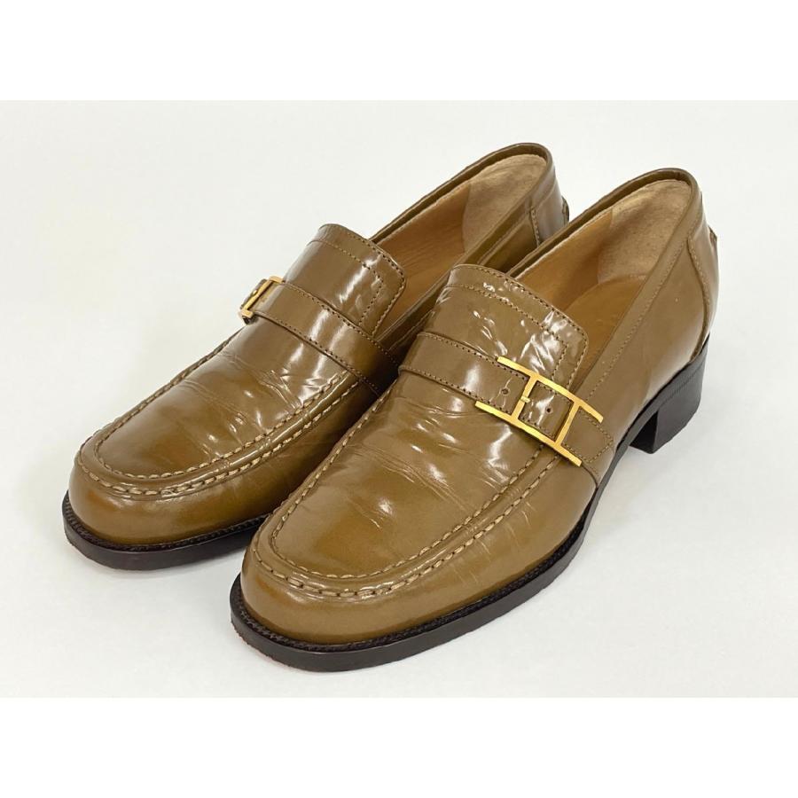 エルメス HERMES レディース ローファー 35 1/2 ブラウン系 保存袋 箱付き モカシン → 2602LA019 | 