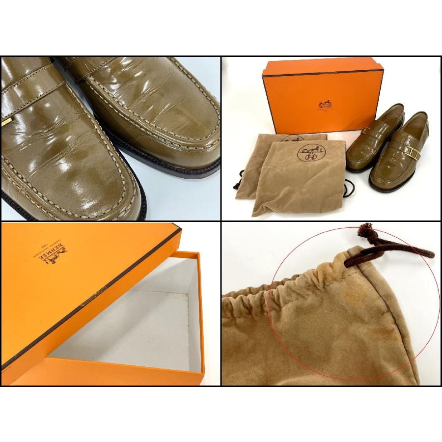 エルメス HERMES レディース ローファー 35 1/2 ブラウン系 保存袋 箱付き モカシン → 2602LA019 |  | 01