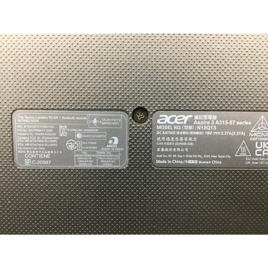 ノートPC Aspire 3 A315-57 windows 11home 64bit 8GB メモリ8GB SSD256GB 15.6インチ エイサー acer 2602LR007 |  | 07