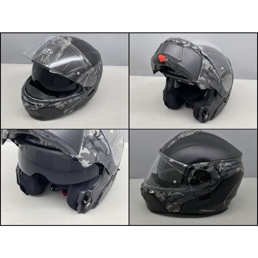 OGK KABUTO カブト バイク用フルフェイスメルメット KAZAMI CAMO フラットブラック/グレー M 57-58cm 保存袋付き 2602LR108 |  | 02