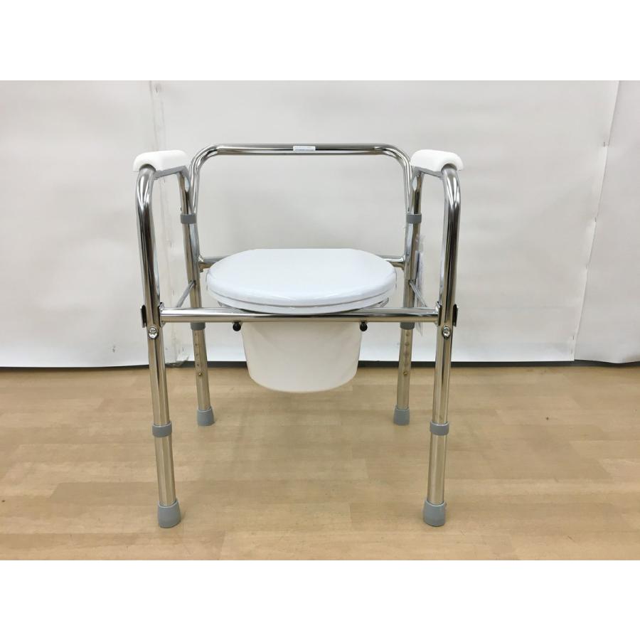 日進医療器 ポータブルトイレ 折りたたみ式トイレチェア TY524 スチール製 簡易型トイレ 介護用品 未使用 2602LR229 |  | 03