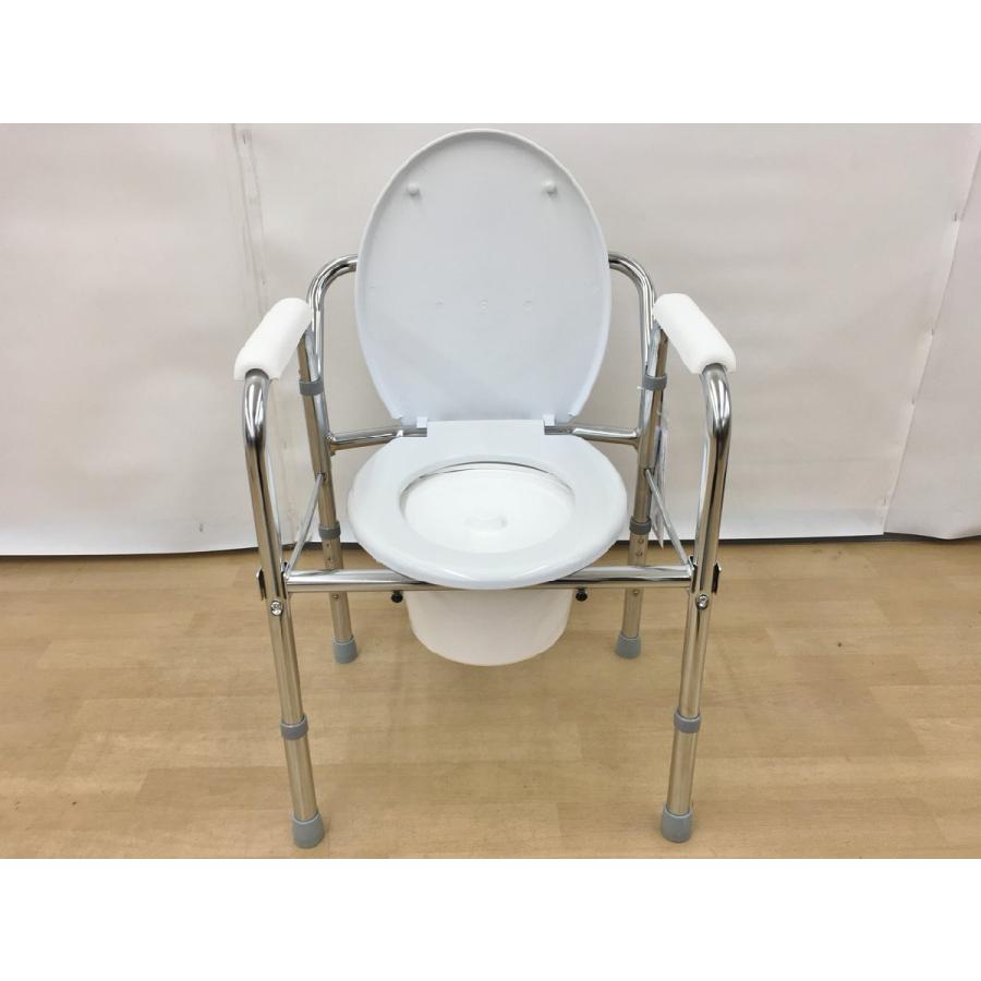 日進医療器 ポータブルトイレ 折りたたみ式トイレチェア TY524 スチール製 簡易型トイレ 介護用品 未使用 2602LR229 |  | 04